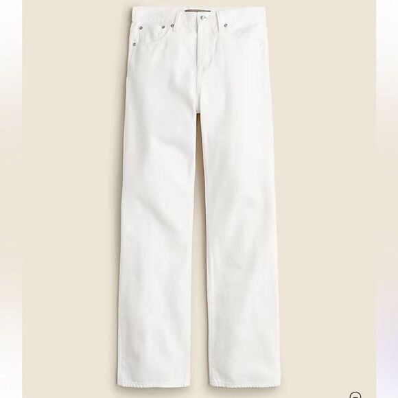 J crew Point Sur loose straight jean in white‎ womens size 25 high rise - Picture 1 of 13